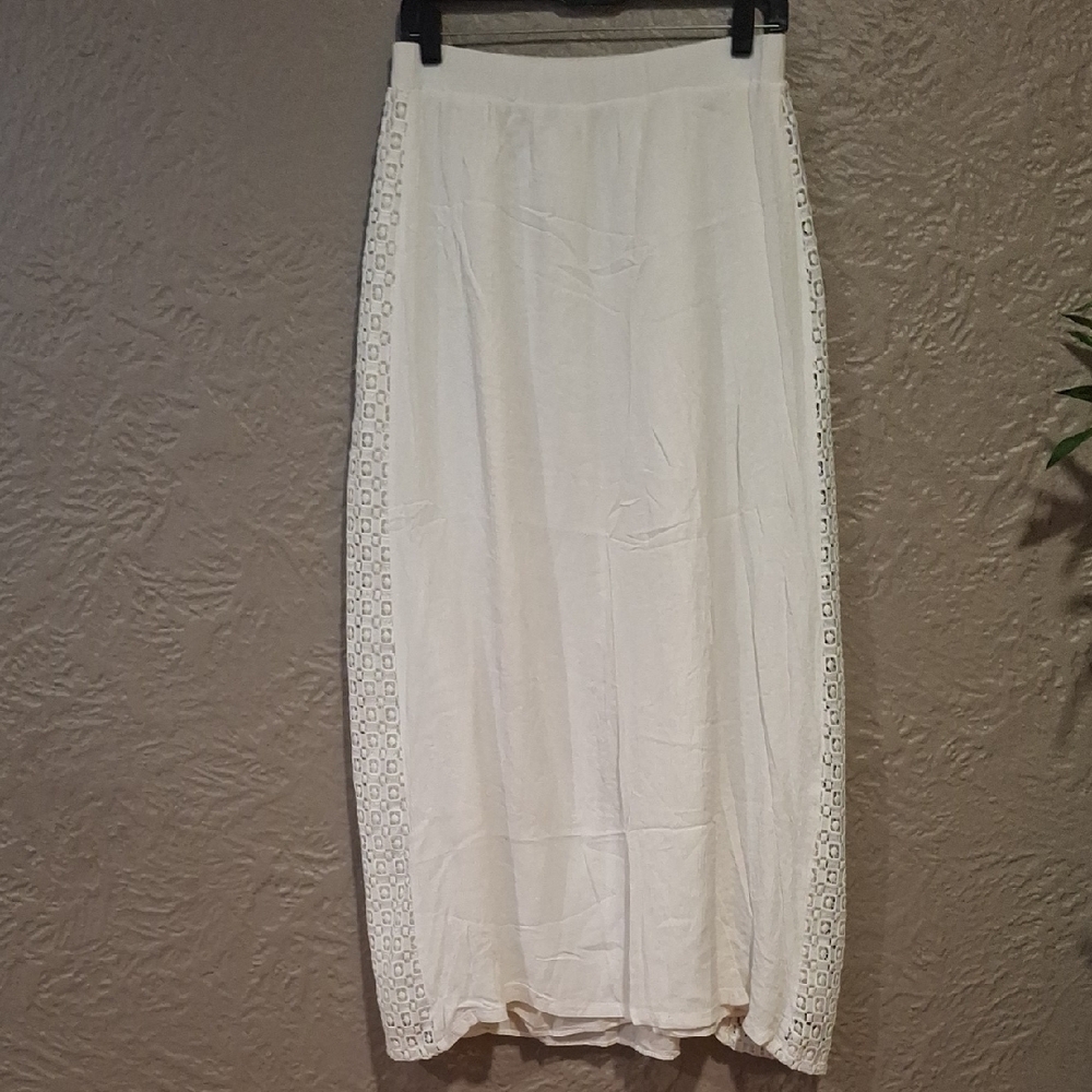Zara Basic Wome's white Midi Pencil Skirt